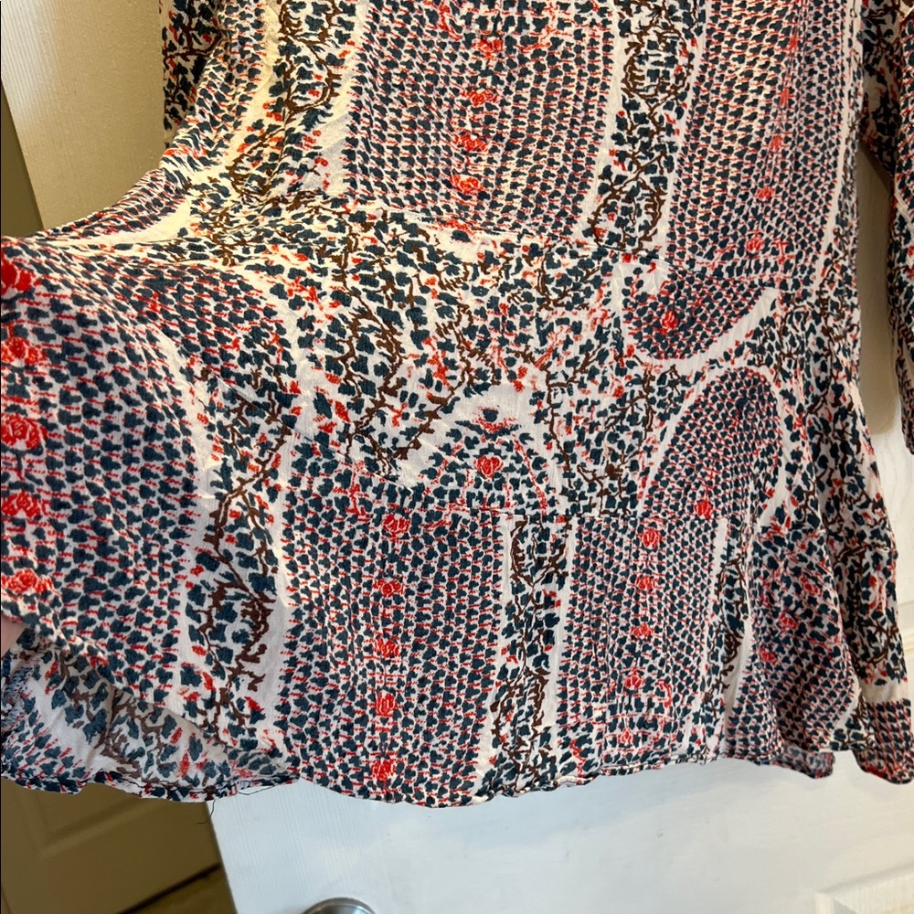 Boho Multicolor Patterned Blouse - image 3
